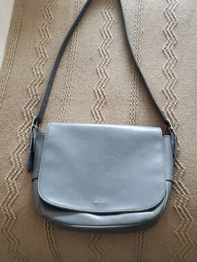 Matt & Nat Steel Gray Vegan Leather Crossbody Bag